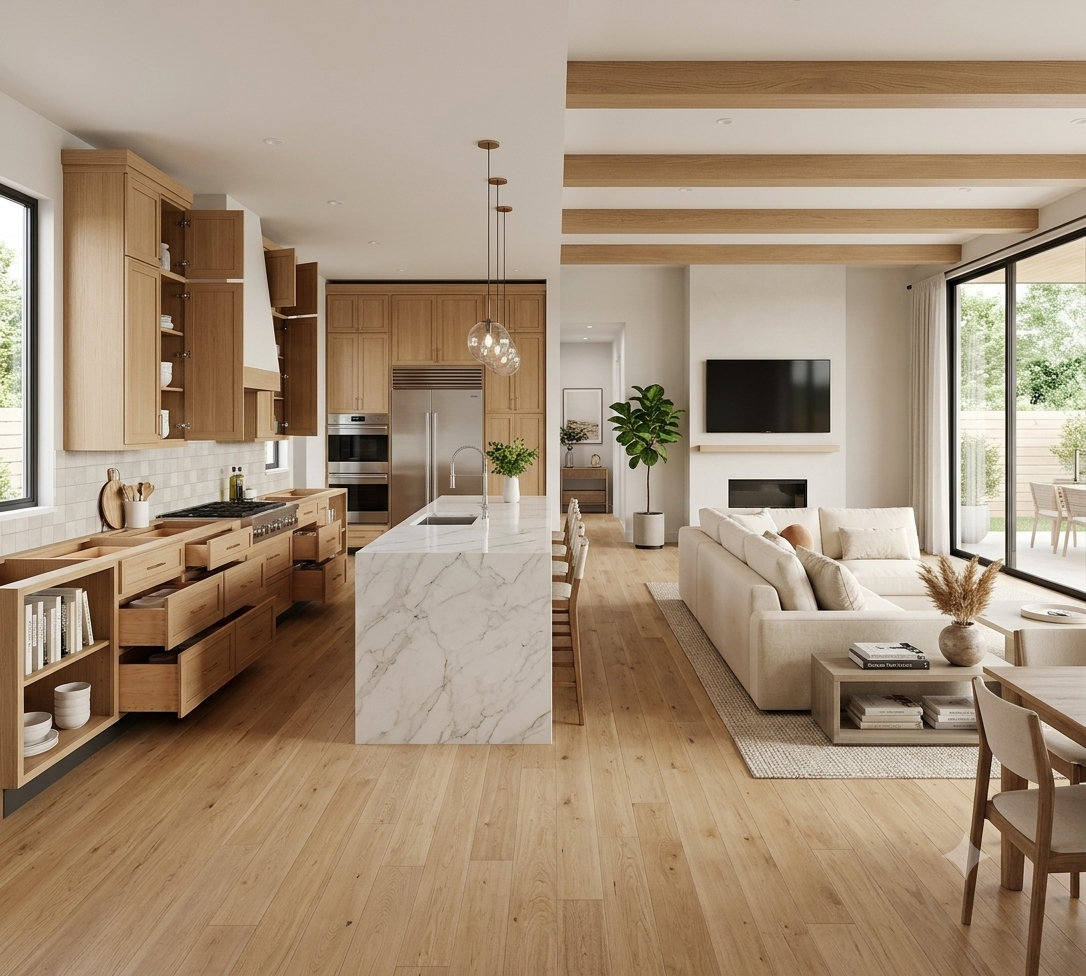 Sandy Shore Oak Natural Bathroom Vanity – Solid Wood, Soft-Close, Ready-to-Install (Shaker Style)