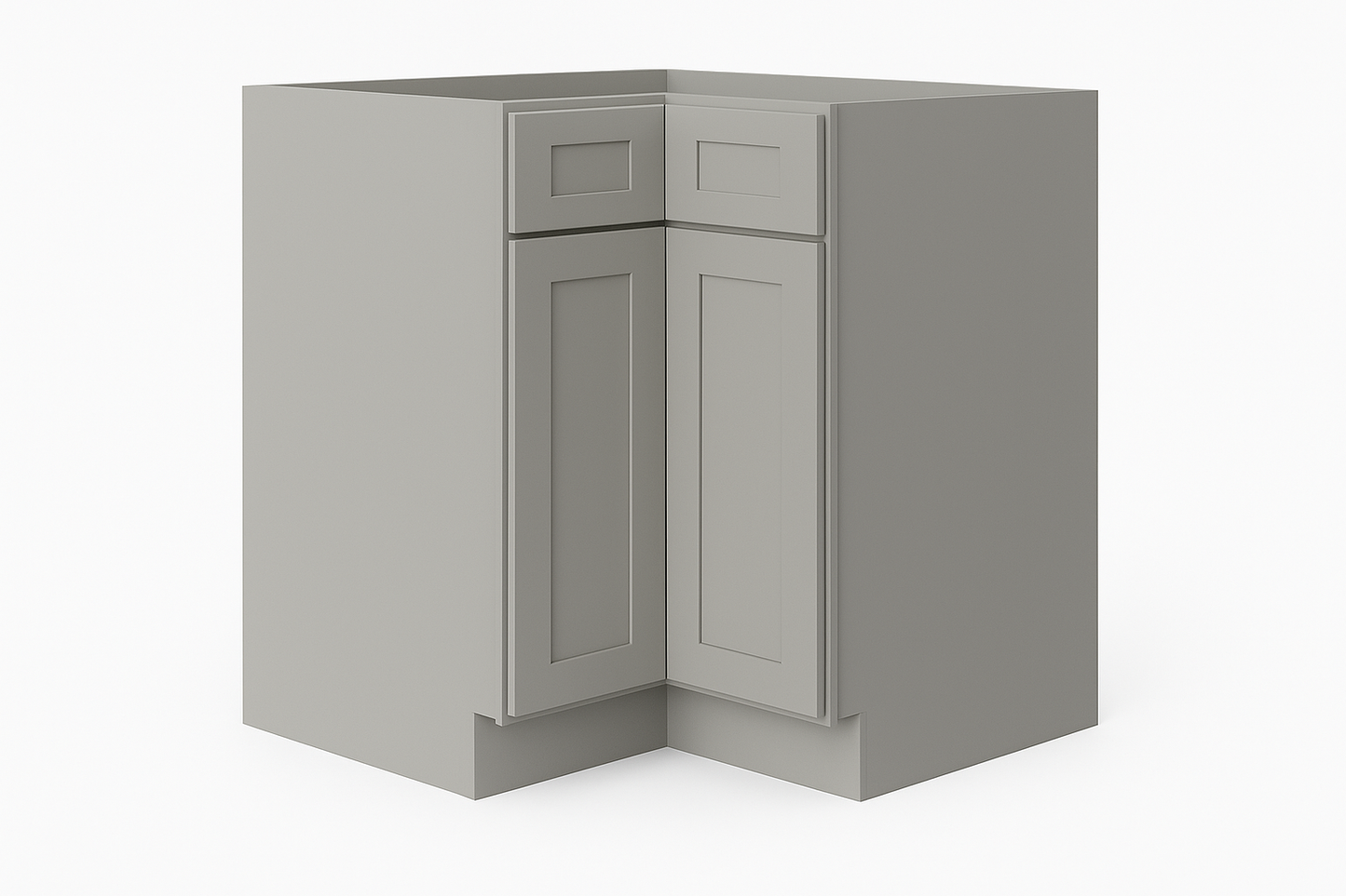 Heather Gray Solid Wood Kitchen Cabinet, Soft Close Door and Drawer