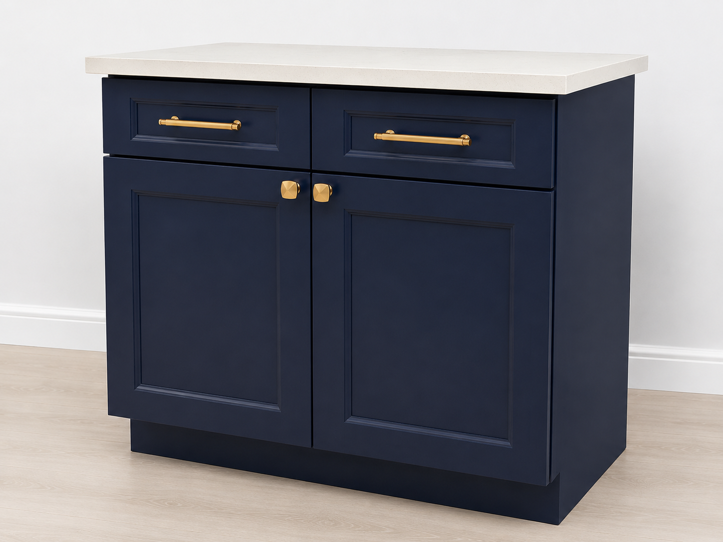 Navy Blue Kitchen Cabinet – Solid Wood, Soft-Close, Ready-to-Install (H3 Series)