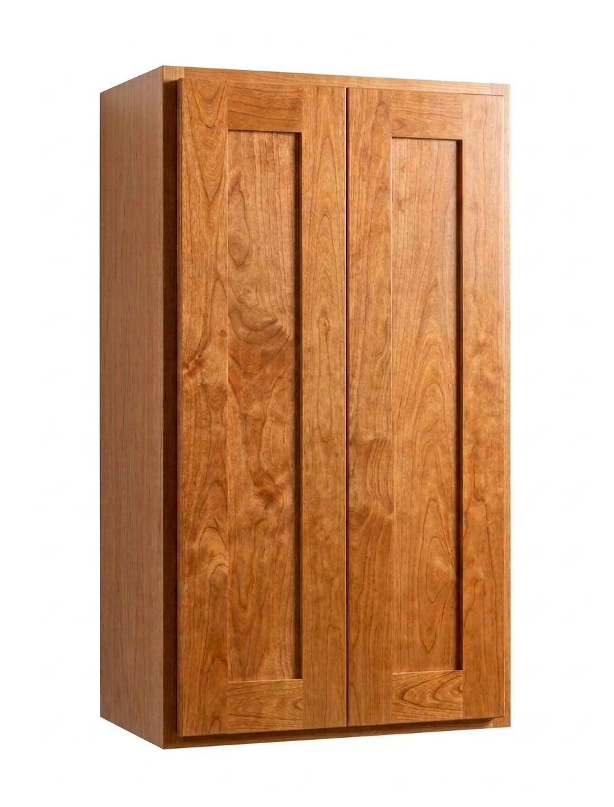 Cinnamon Shaker Kitchen Cabinet – Solid Wood, Soft-Close, Ready-to-Install (C1 Series)