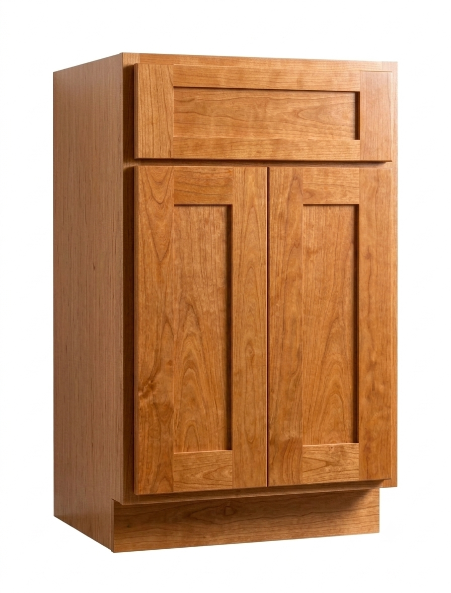 Cinnamon Shaker Kitchen Cabinet – Solid Wood, Soft-Close, Ready-to-Install (C1 Series)