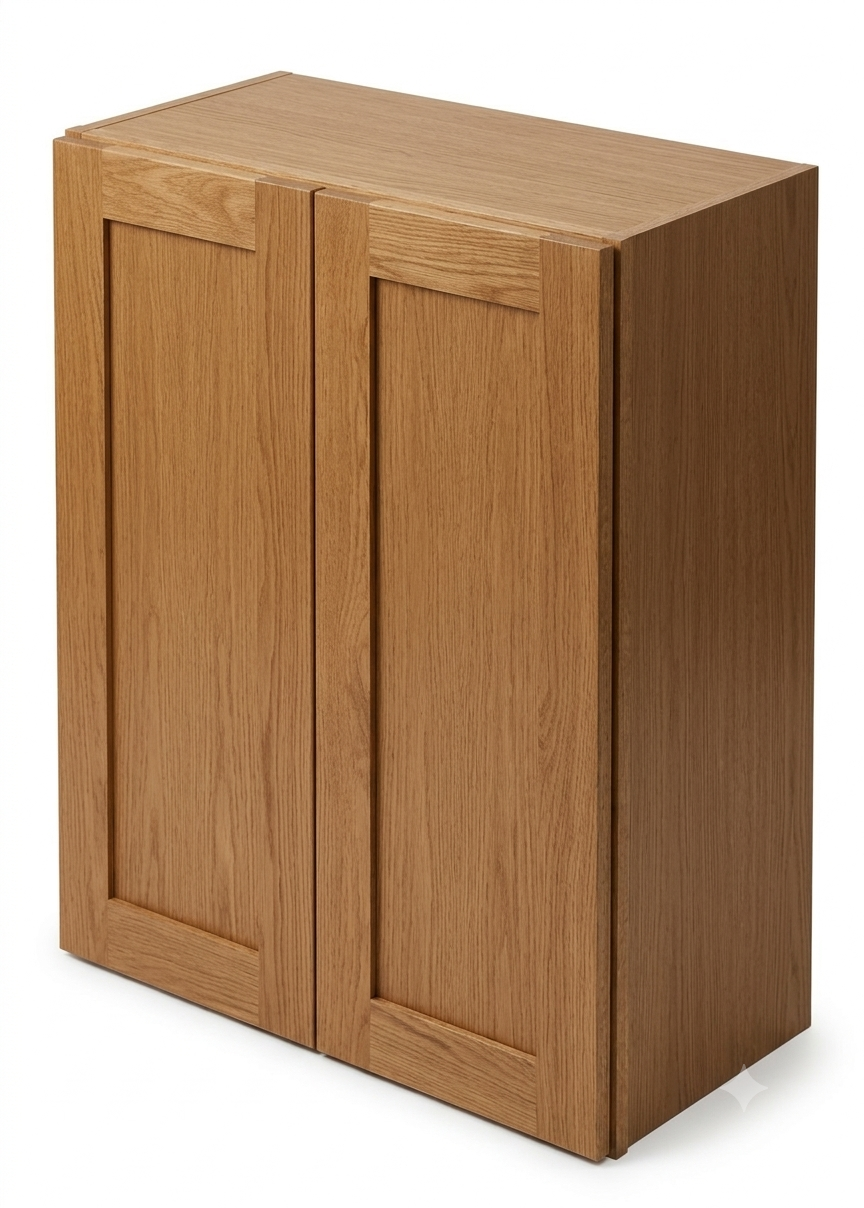 Natural Forest Shaker Kitchen Cabinet – Solid Wood, Soft-Close, Ready-to-Install (S3 Series)